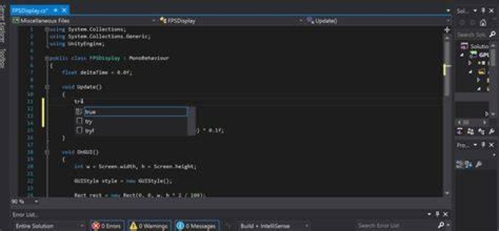 Unity Scripts edited in Visual studio don't provide autocomplete