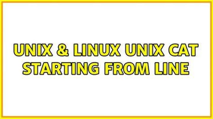 Unix cat starting from line