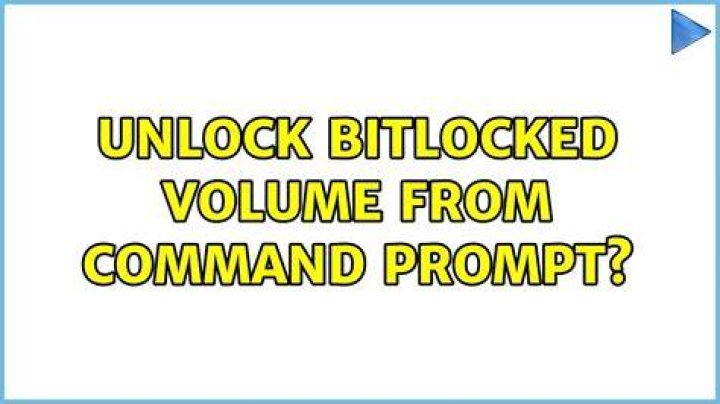 Unlock bitlocked volume from command prompt?