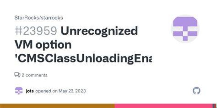 `Unrecognized VM option 'CMSClassUnloadingEnabled'` after switching to java 17