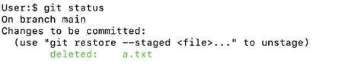 Unstage a deleted file in git
