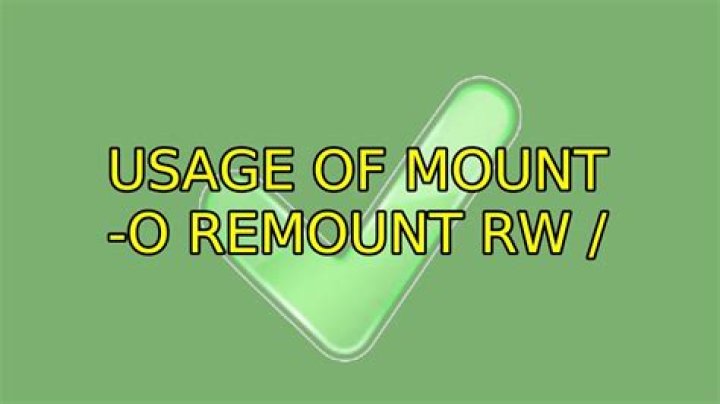 usage of mount -o remount rw /