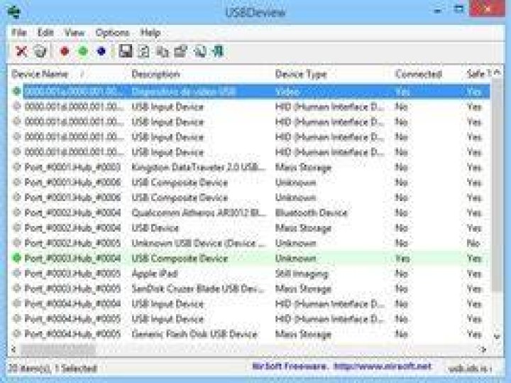USBDeview Screenshot 1