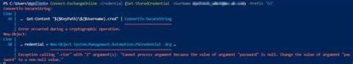 Using Get-StoredCredential function in VS Code