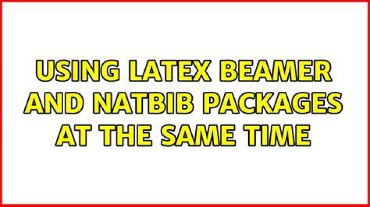 Using Latex beamer and natbib packages at the same time