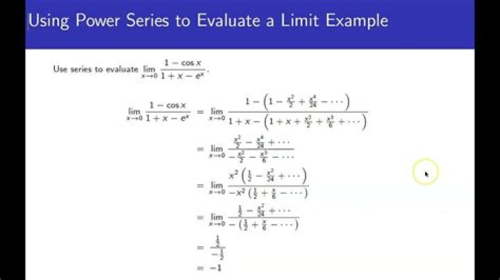 Using power series to evaluate a limit