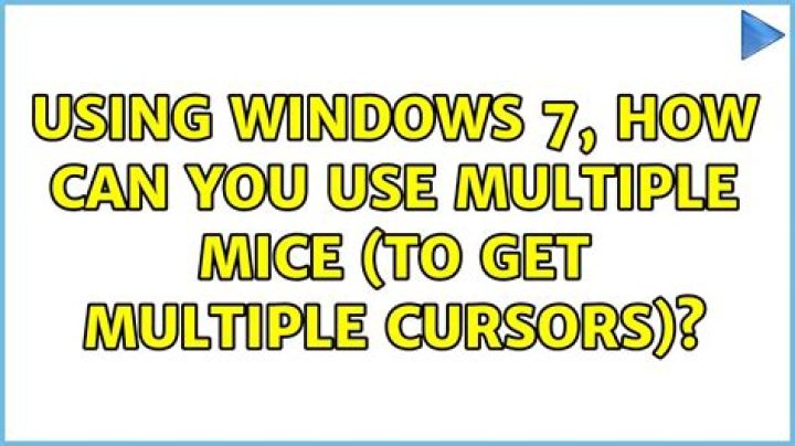 Using Windows 7, how can you use multiple mice (to get multiple cursors)?