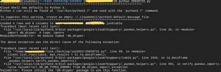 ValueError: install DBtypes to use this function