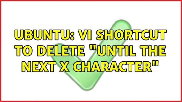 vi shortcut to delete 