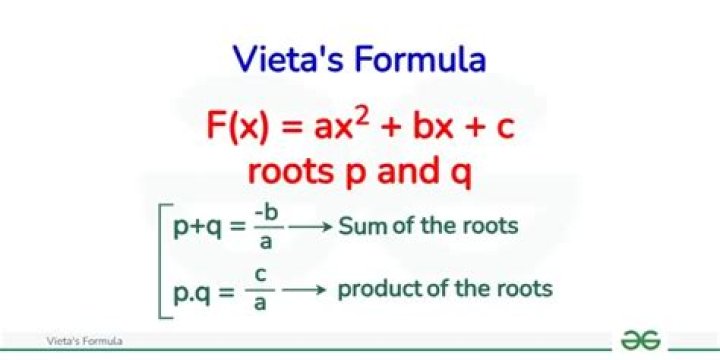 Vieta's Formula failed?