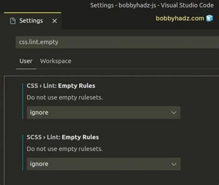 Visual Studio Code CSS error 
