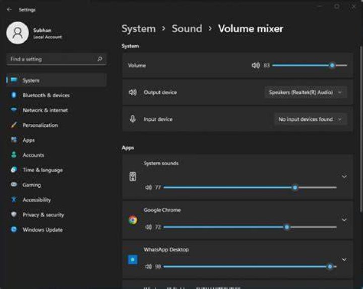 Volume Mixer