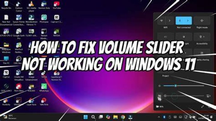 Volume slider not working