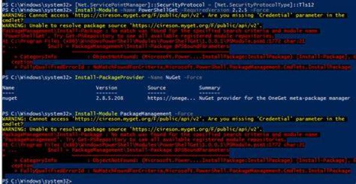 WARNING: Unable to find module repositories