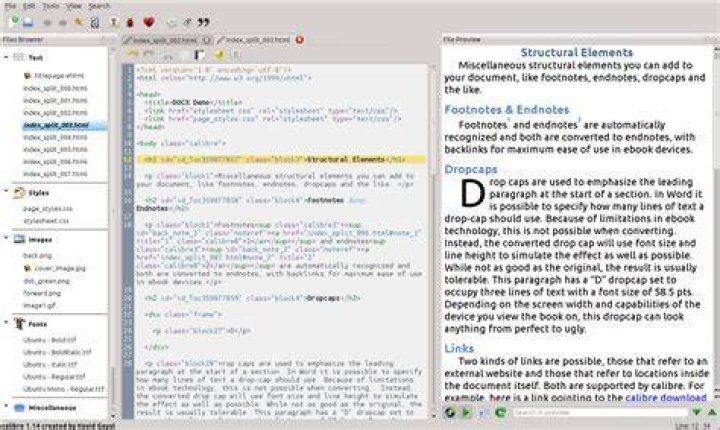 What's a good tool for creating .epub format e-books?