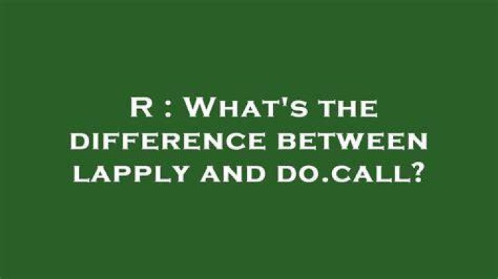 What's the difference between lapply and do.call?
