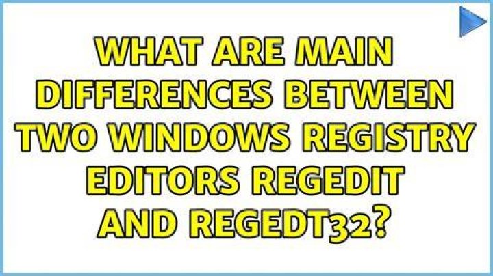 What are main differences between two Windows registry editors Regedit and Regedt32?