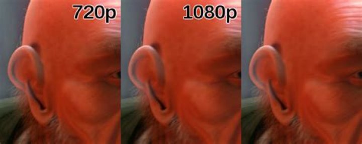 What are the differences of watching a 1080p and a 720p version of the same media on a 720p screen?