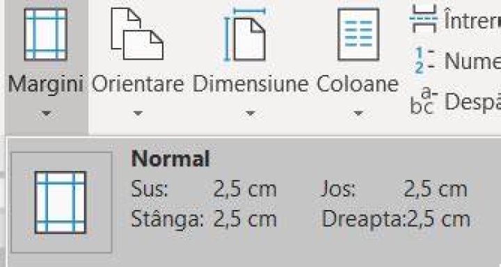 What are the standard Microsoft Office margins for double-sided printing on A4?