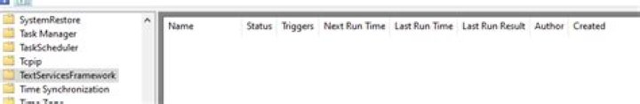 What causes the MsCtfMonitor scheduled task to be deleted in Windows 10, causing the keyboard to stop working?