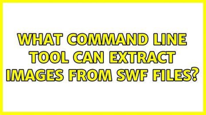 What command line tool can extract images from SWF files?