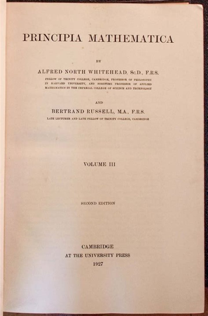 What did Whitehead and Russell's 