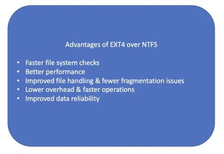 What differences do I need to know choosing between ext4 and NTFS (Performance etc)
