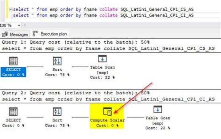 What does 'COLLATE SQL_Latin1_General_CP1_CI_AS' do?