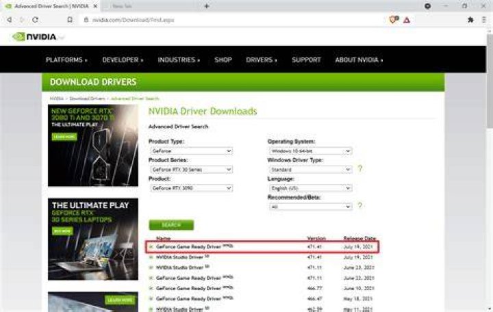 What driver should I use for my nVidia GTX 1080?