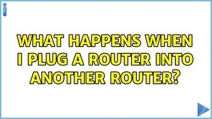 What happens when I plug a router into another router?