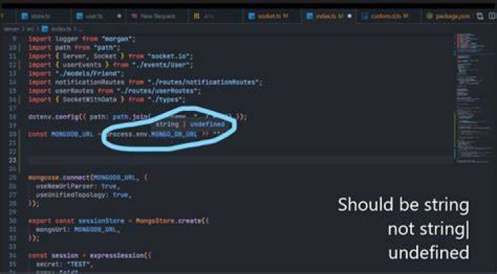 What is declare var in Node.js?