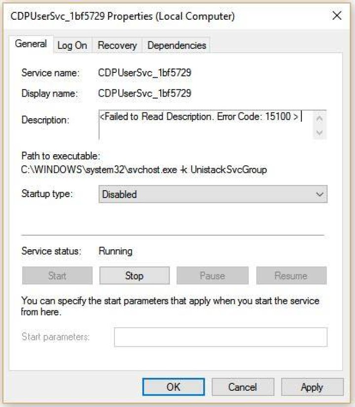 What is the CDPUserSvc service?