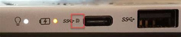 What is the D-shaped icon next to my USB-C port?