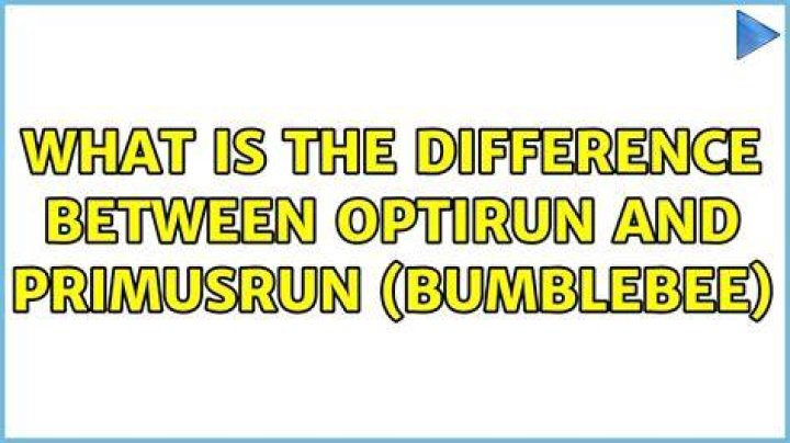 What is the difference between optirun and primusrun?