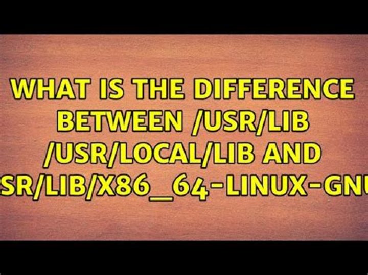 What is the difference between /usr/lib /usr/local/lib and /usr/lib/x86_64-linux-gnu?