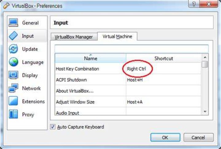 What is the host key of Windows 7 Virtual PC and where can you change it?