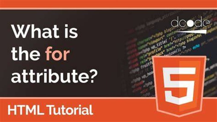 What is the HTML for=
