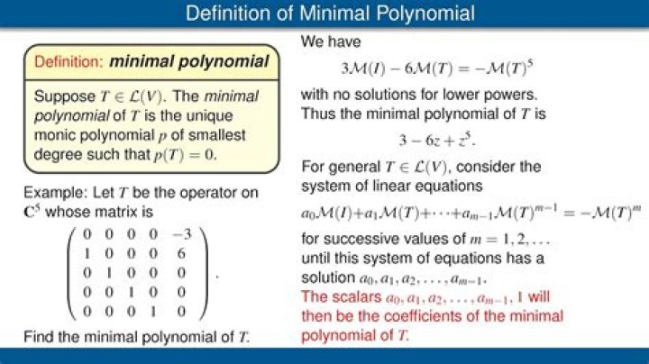 What is the minimal polynomial of A?