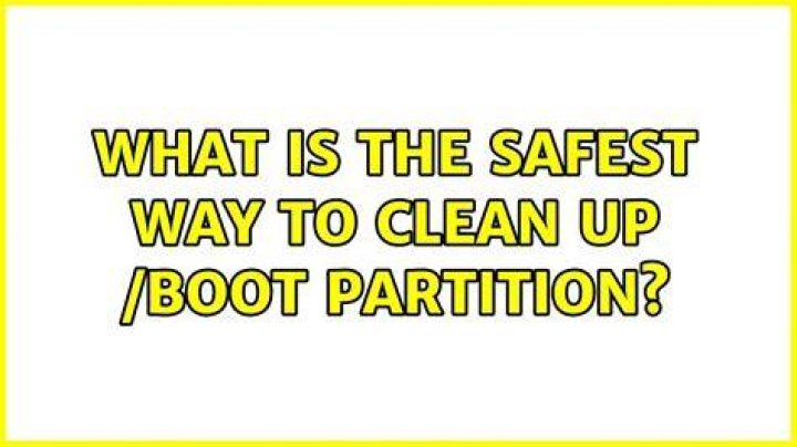 What is the safest way to clean up /boot partition?