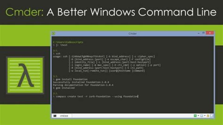 What is the shell exactly when using Cmder on Windows?