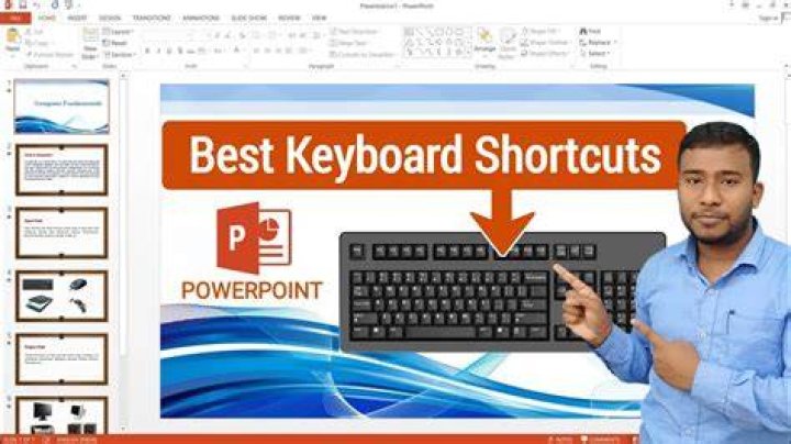 What is the shortcut key for starting the slideshow from the selected or active slide?