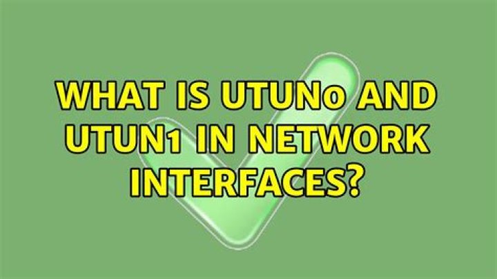 What is utun0 and utun1 in network interfaces?