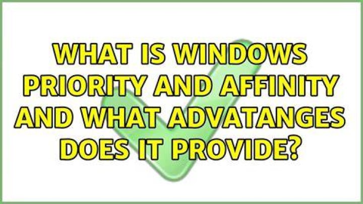 What is Windows Priority and Affinity and what advatanges does it provide?