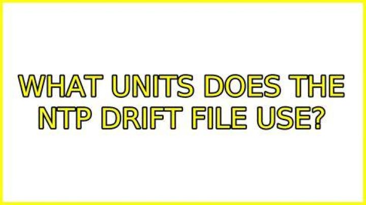 What units does the ntp drift file use?