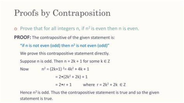 When to use the contrapositive to prove a statment