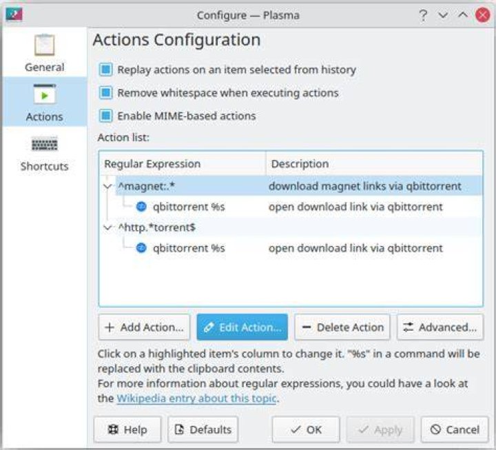Where are Ktorrent magnet-links located?