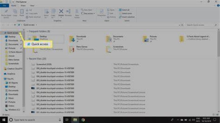 Where are the Win 10 Quick Access settings stored?