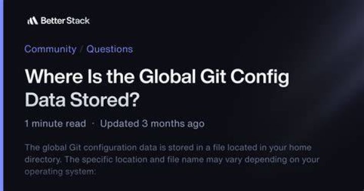 Where is the global git config data stored?