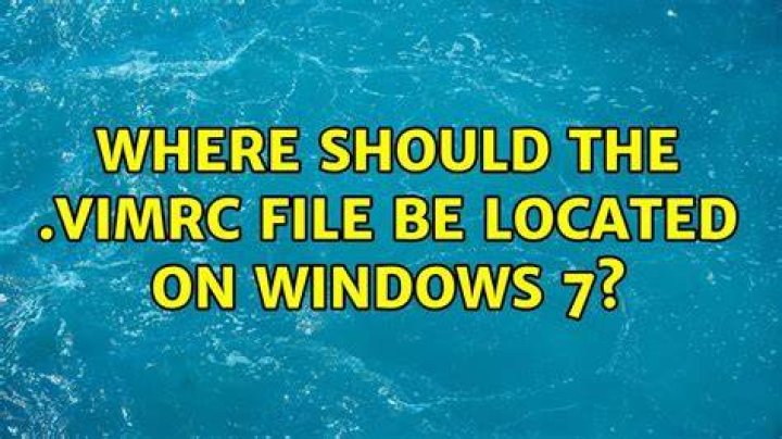 Where should the .vimrc file be located on Windows 7?