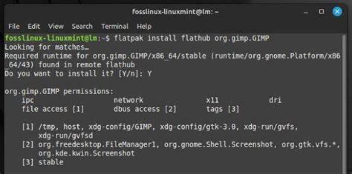 Where to find application after flatpak installation (gimp)